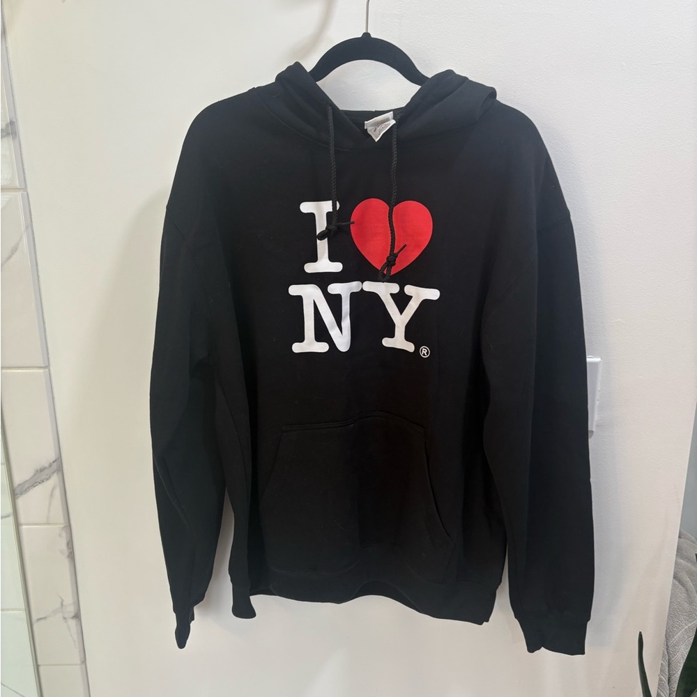 Black 'I Love NY' Hoodie -adult L